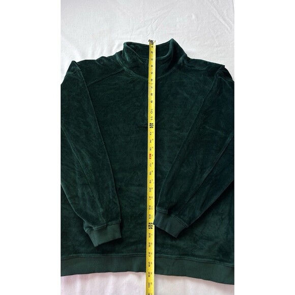 Topman Men’s oversized velour 1/4 zip Sweatshirt Pullover in Green Small LRD1-2 - Picture 4 of 8
